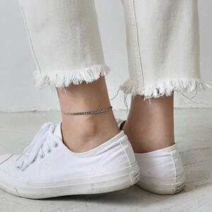 【新品】DAN-15 アンクレット シルバー925 Silver925 anklet ジュエリー ootd code コーデペア 重ね付け SILVER GOLD シルバーアクセ 5/25