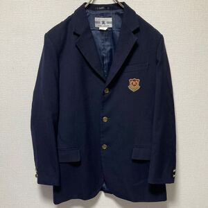 春日部共栄中学高等学校 ブレザー 制服 男子 ジャケット 学生服 冬服 エンブレム スクール 衣装 紺ブレ 甲子園常連校 ウール