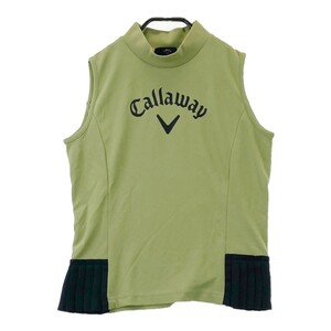 CALLAWAY キャロウェイ 2024年モデル モックネック ノースリーブ Tシャツ カーキ系 S [240101254858] ゴルフウェア レディース