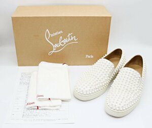 クリスチャンルブタン ローラーボート スニーカー 3120490 スタッズ ホワイト系 メンズ 靴 Christian Louboutin z24-1694 中古品 z