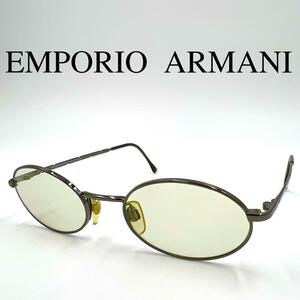 EMPORIO ARMANI サングラス 度なし オーバル フルリム ケース付き