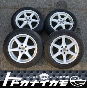 タイヤほぼ新品！ 16x7JJ +35 112-5H 205/55R16 4本 1台分 アウディA3 TT VW ニュービートル ゴルフ4 パサート ゴルフ6