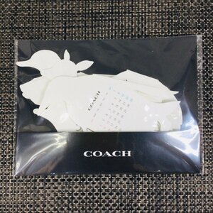 【保管品/TO】希少 コーチ COACH　コーチ　2022年　卓上カレンダー　動物シルエット RS0721/0000