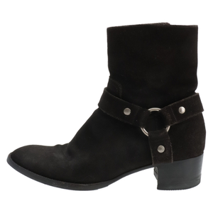 SAINT LAURENT PARIS サンローランパリ 13AW Suede Ring Boots DU 330781 スウェードリングブーツ ブラック