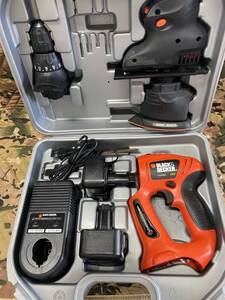 J5224 充電式マルチツール BLACK&DECKER KC2000F 12Vバッテリー 充電器 DIY 動作確認済み ケース付き