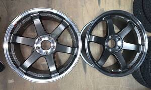  レイズTE37 SL ２本セット １8インチ １０.５ J オフセット+２２ R32 R33 スカイライン S14 S15 シルビア MR2 SW20 FD3S セブン