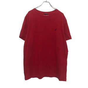 NAUTICA 半袖 ロゴ Tシャツ XL レッド ノーティカ ビッグサイズ シンプル 古着卸 アメリカ仕入 a508-5164