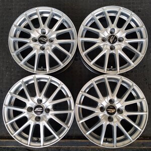 管理番号：A3-132【4本価格】【15x5.5J 4x100 ET+50 ハブ67】MID SCHNEDER・フリード フィット等・店頭引取可能・適格請求書発行可能