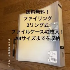 2リング式ファイル 幅5cm 42枚入