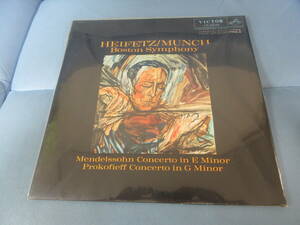 【1959年10月本邦初出赤盤160g段ラベルジャケ少裂】メンデルゾーン&プロコフィエフ ヴァイオリン協奏曲 ハイフェッツ/ミュンシュ指揮【21】
