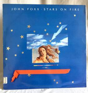 12" John Foxx Stars On Fire 12インチシングル輸入盤EP,ジョン・フォックス 全3曲収録。ex. ULTRAVOX,ウルトラボックス