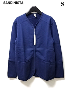 S 新品【SANDINISTA Classic Zip Sweat NAVY サンディニスタ クラッシック ジップ スウェット ネイビー】