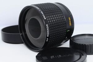 061★希少ミラーレンズ★美品★新品級★メタルフード★前後キャップ★完動品★ミノルタ MINOLTA RF ROKKOR 250mm F5.6 SRマウント#220481