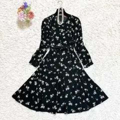 MAX MARA マックスマーラ　花柄　ベルト　プリーツ　ワンピース　タック　L