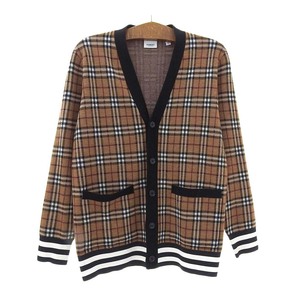 バーバリー ノバチェック ウール カーディガン 8050766 メンズ ブラウン BURBERRY 中古 【アパレル・小物】