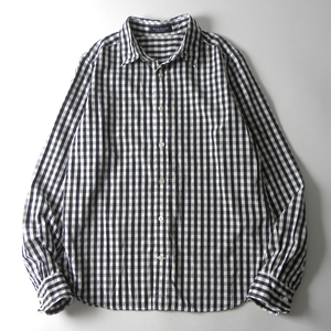 マカフィー MACPHEE ワイヤーインギンガムチェックシャツ 長袖 羽織りにも 大人カジュアル 36 トゥモローランド 日本製 l0507-9