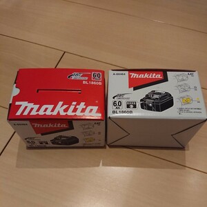 (未使用)Makita マキタ リチウムイオンバッテリ BL1860B 18V 6.0Ah 2個