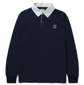 HUF ハフ ポロシャツ 長袖 ポロ 長袖ポロシャツ Longden L/S Polo Navy 紺 M サイズ 新品 未使用 正規品 ロングスリーブ ロンT ゴルフ