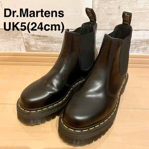 【数回使用程度】Dr.Martens ドクターマーチン サイドゴアブーツ チェルシーブーツ 厚底 2973QUAD ブラック