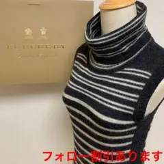 【BURBERRY LONDON】カシミア81% タートルネック　ニット