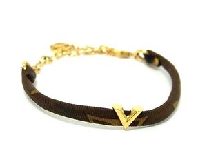 1円 LOUIS VUITTON ルイヴィトン M68410 ビーマインドフル ブレスレット アクセサリー レディース ブラウン系 FB7216