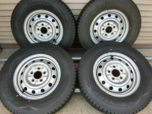 ★ 185R14 6PR LT ★ 4本セット ★ DUNLOP WM SV01 ★トヨタホイール付　5JＸ14 、PCD：114.3-5H、ハブ径：66㎜　