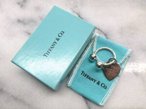 ★【B送900円】1338　TIFFANY＆Co.　ティファニーアンドコー　リターントゥ　キーリング　ハートタグ　シルバー925　068287　シリアル　