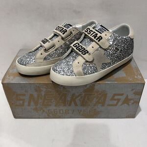 【GOLDEN GOOSE】ゴールデングース Old School Low Trainer In Silver GWF00197 スニーカー グリッター ラメ 36サイズ シルバー ts202409