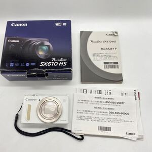 【動作確認済内容記載】Canon powerShot SX610hs WHITE 箱有　現状販売品　ジャンク扱い品 コンパクトデジタルカメラ キャノン