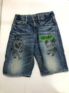 HYSTERIC GLAMOUR キッズ デニム ハーフパンツ 140 ブルー系 子供服 ショートパンツ 男の子 女の子 ヒステリックミニ 23032902