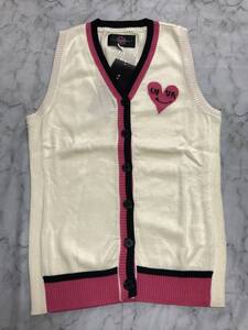 ＜新品・未使用＞VIVA HEART ニットベスト オフホワイト 40