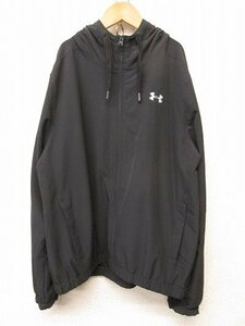 k6355：アンダーアーマー UNDER ARMOUR レディース フルジップパーカー ウーブンフルジップジャケット XL ブラック黒：5