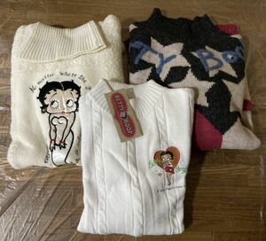 BettyBoop ベティブープ ニット セーター サイズM~L 合計3着 セット ベティちゃん