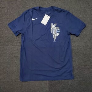 定価約6000円　アメリカ直輸入　新品　ナイキ　ロゴTシャツ　MLB　カンザスシティ・ロイヤルズ　半袖Tシャツ　M