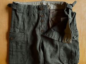 RRL バックルバックウールブレンドカーゴパンツ 28(W80cm) オリーブネップウール ラルフローレンビンテージ