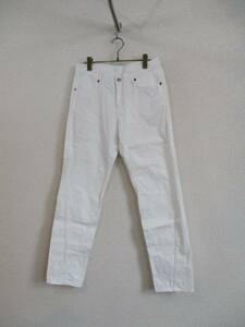 JEANASIS白デザインテーパードデニムパンツ（USED）21817②