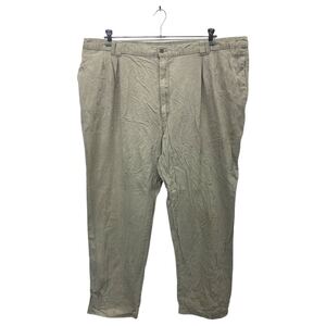 DOCKERS チノパンツ W46 ドッカーズ タック入り コットン USA製 ビッグサイズ ベージュ 古着卸 アメリカ仕入 2311-849