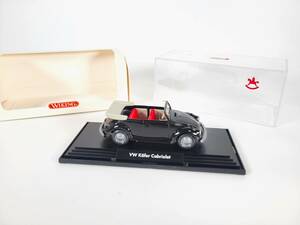 【長期保管品】Wiking　ウィーキング　 762 01 39 (1/40 Scale) - VW Kafer Cabriolet (Black) - w/Display Box