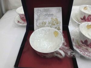 ★K86893:ボーンチャイナ Noritake ノリタケ カップ&ソーサー 6客 花柄 外箱あり 中古