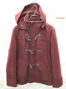 a.v.v homme アーベーベーオム メンズ ダッフルコート M ボルドー 毛ポリエステル