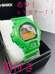 極美品!箱付 CASIO カシオ G-SHOCK ジーショック DW-6900NB-3JFメタリックグリーン メタリックカラーズ メンズ ボーイズ デジタル 腕時計 