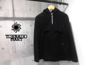 TORNADO MART トルネードマート TORNADOMART/ハーフジップ ウール フーディ L/ウール アノラックパーカー/ウールジャケット/メンズ/黒