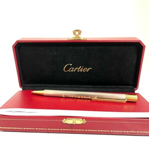 １円スタート Cartier カルティエ ボールペン ツイスト式 シルバー マスト ドゥ 筆記用具