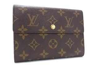 1円 ■美品■ LOUIS VUITTON ヴィトン M61202 モノグラム ポルトトレゾール エテュイ パピエ 三つ折り 財布 ウォレット ブラウン系 FL2528