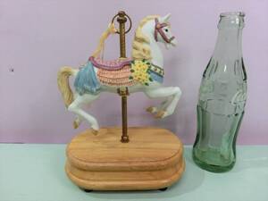 ビンテージ カルーセル メリーゴーランド フィギュア オルゴール 21cm◆Carousel Merry go round Vintage Figure アンティーク インテリア