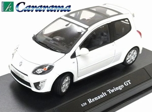 K1な4378 新品 Cararama カララマ 1/24 ルノー トゥインゴ GT ホワイト ミニカー 合金製 ダイキャスト モデルカー 車 観賞
