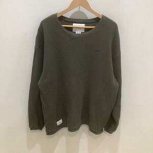 WTAPS ダブルタップス 202ATDT-CSM23 WAFFLE LS TEE ワッフル 長袖Tシャツ カーキ 694171