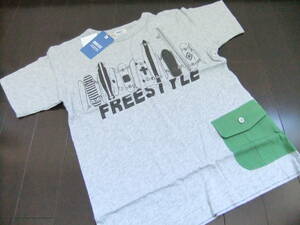 BREEZE ブリーズ 140cm BIG脇ポケTシャツ 半袖 グレー エフオーキッズ F.O.KIDS