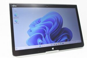 1円スタート タブレットPC Windows11 富士通 Arrows Tab Q736 Core i5 6300U SSD128GB メモリ4GB 13.3インチ カメラ タッチパネル