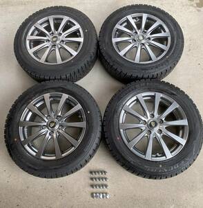 【中古】スタッドレス ウインターマックス02（205/60R16）ホイール 6.5J 16インチ+53　4本セット　WINTER MAXX 02（WM02）ステップワゴン等